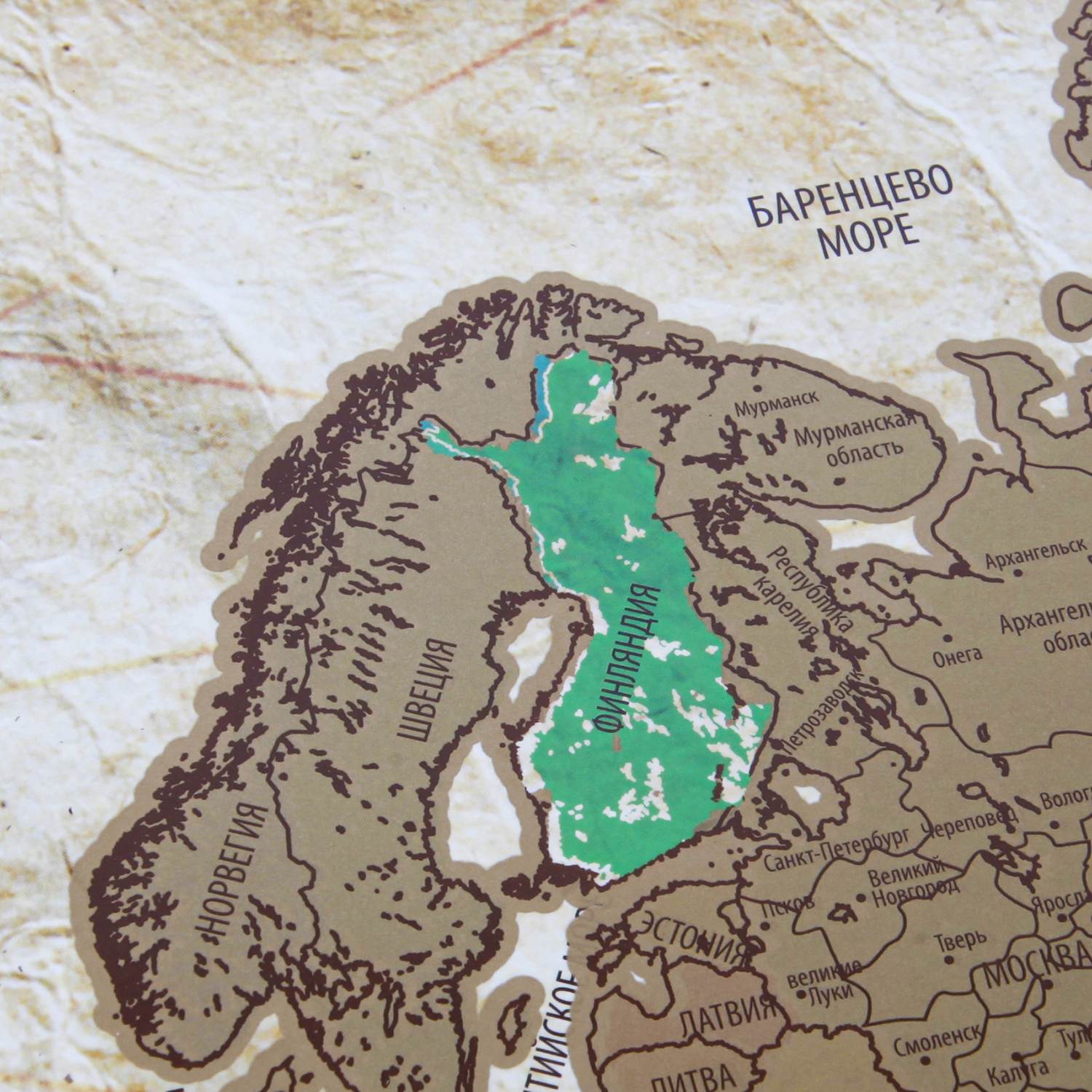Скретч карта мира Правила Успеха А1 со стираемым слоем в тубусе - фото 3