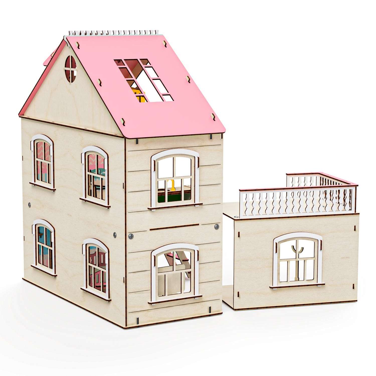 Кукольный домик M-WOOD Особняк с мебелью 3022 - фото 5