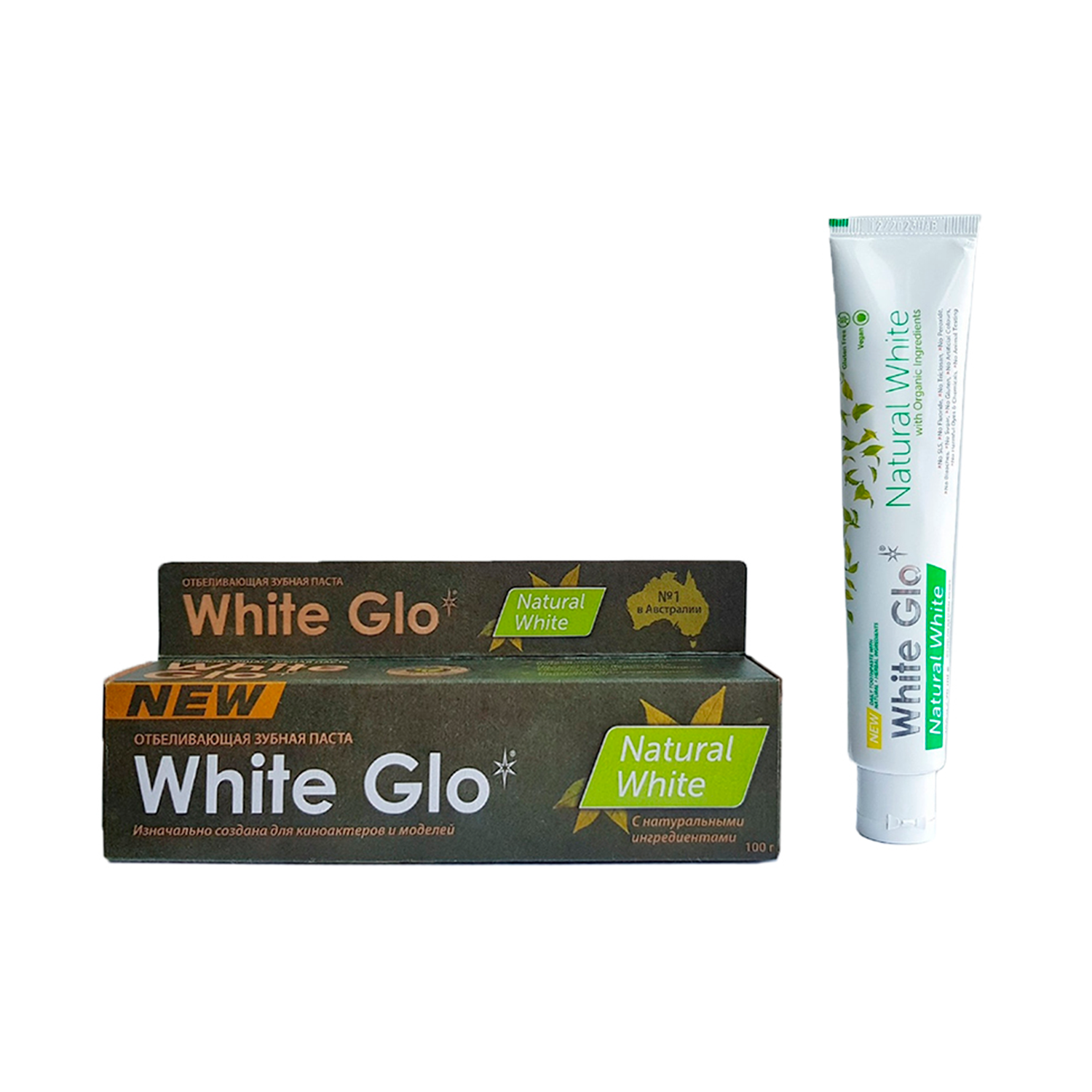 Зубная паста WHITE GLO отбеливающая натуральная белизна - фото 1