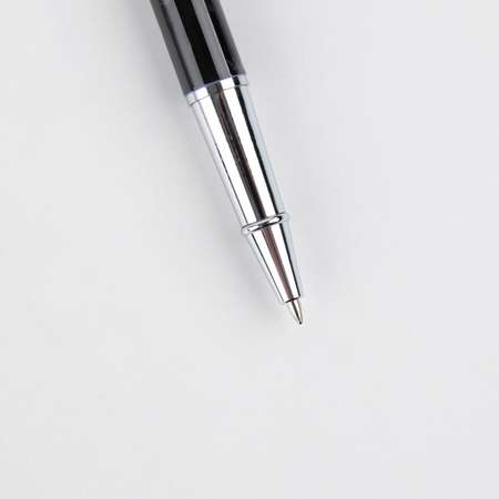 Ручка металлическая Mr. PRESIDENT PUTIN TEAM с колпачком «Герб». Фурнитура серебро. 1.0 мм