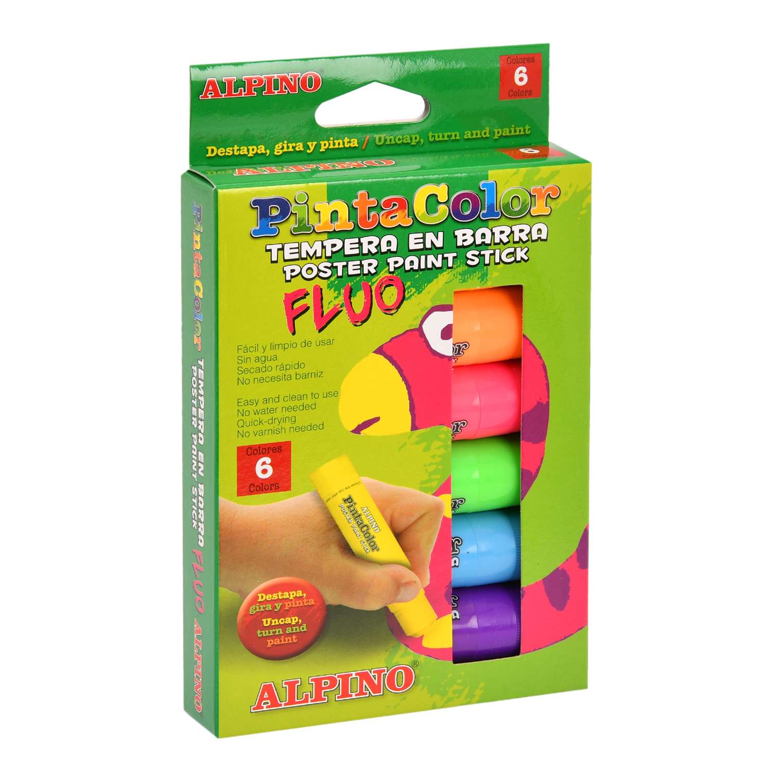 Карандаши восковые ALPINO Pintacolor темперные 6цветов PX000006 - фото 1