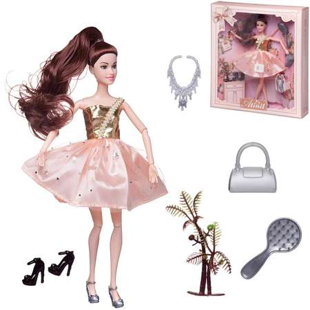 Кукла Junfa Atinil Мой розовый мир в платье со звездочками на юбке 28см шатенка