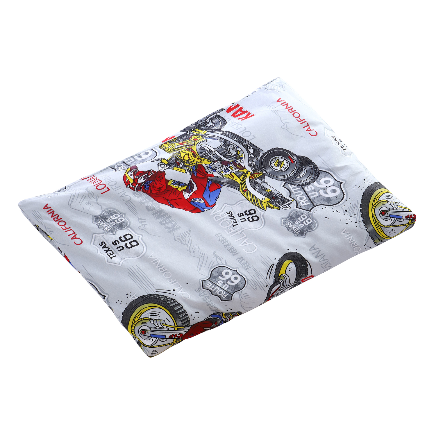 Комплект постельного белья Селтекс детский бязь с простыней на резинке Мотокросс - фото 3