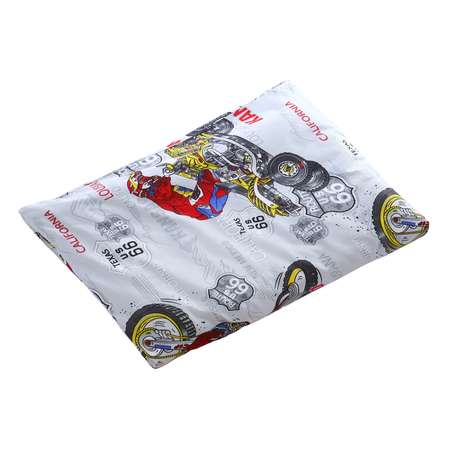 Комплект постельного белья Селтекс детский бязь с простыней на резинке Мотокросс