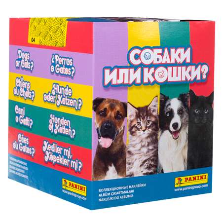 Бокс с наклейками Panini Собаки или кошки Dogs or Cats 50 пакетиков в наборе
