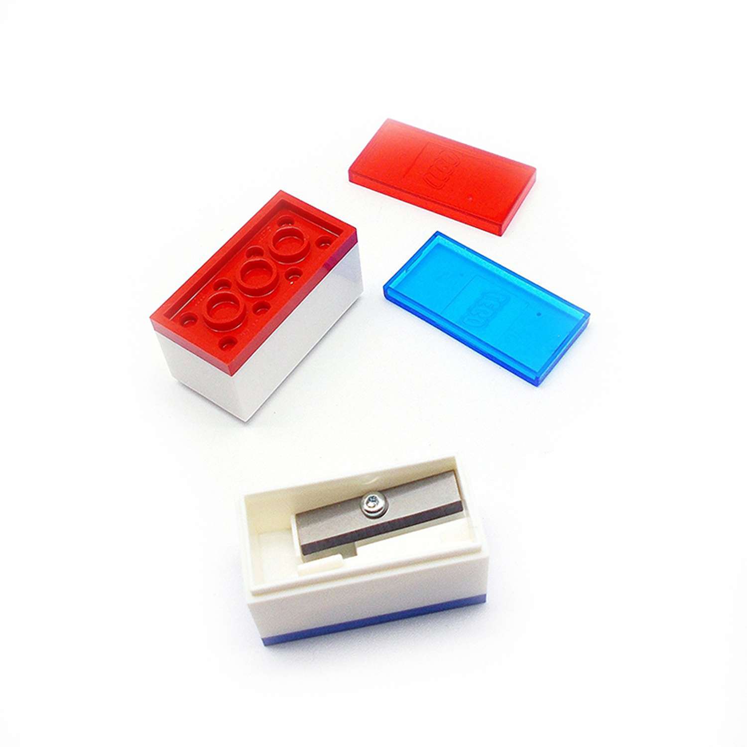 Набор точилок LEGO 2шт цвет синий красный - фото 3