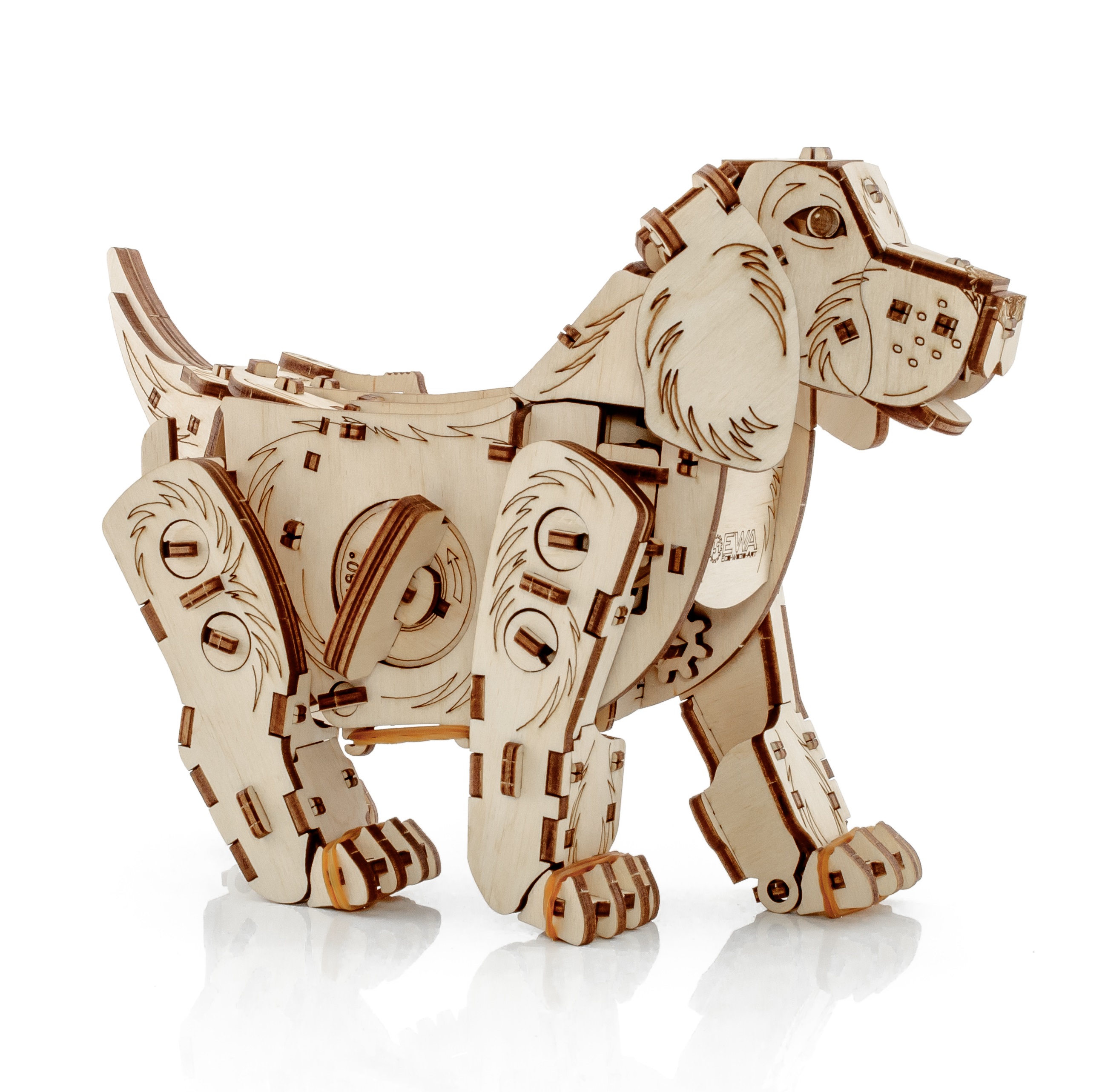 Конструктор деревянный Eco Wood Art Механический Щенок Puppy «собака» - фото 8