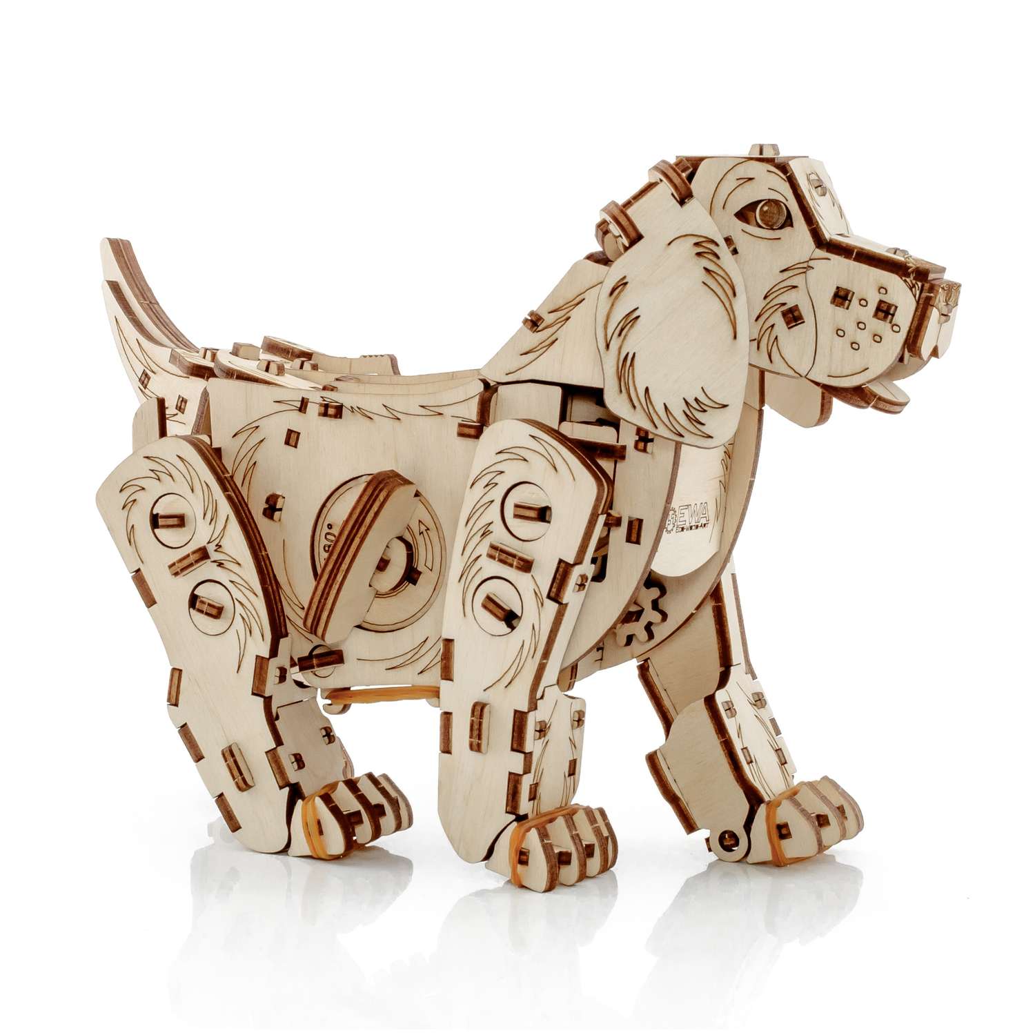 Конструктор деревянный Eco Wood Art Механический Щенок Puppy «собака» - фото 2