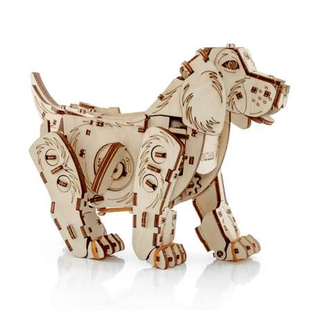 Конструктор деревянный Eco Wood Art Механический Щенок Puppy «собака»