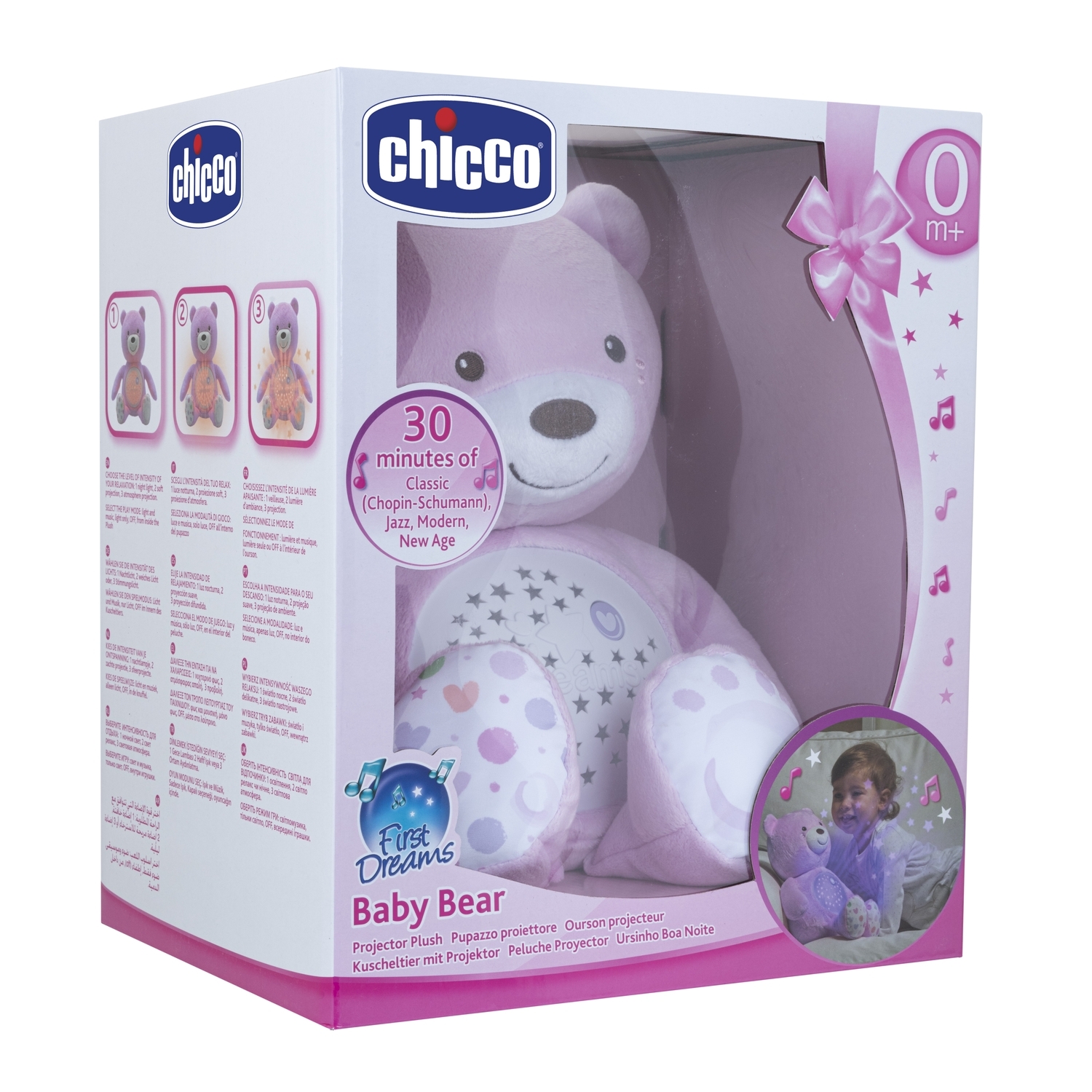 Игрушка Chicco Мишка музыкальный Розовый - фото 3