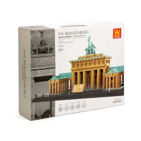 Конструктор Wange Архитектура мира Германия Берлин Бранденбургские ворота 1550 шт