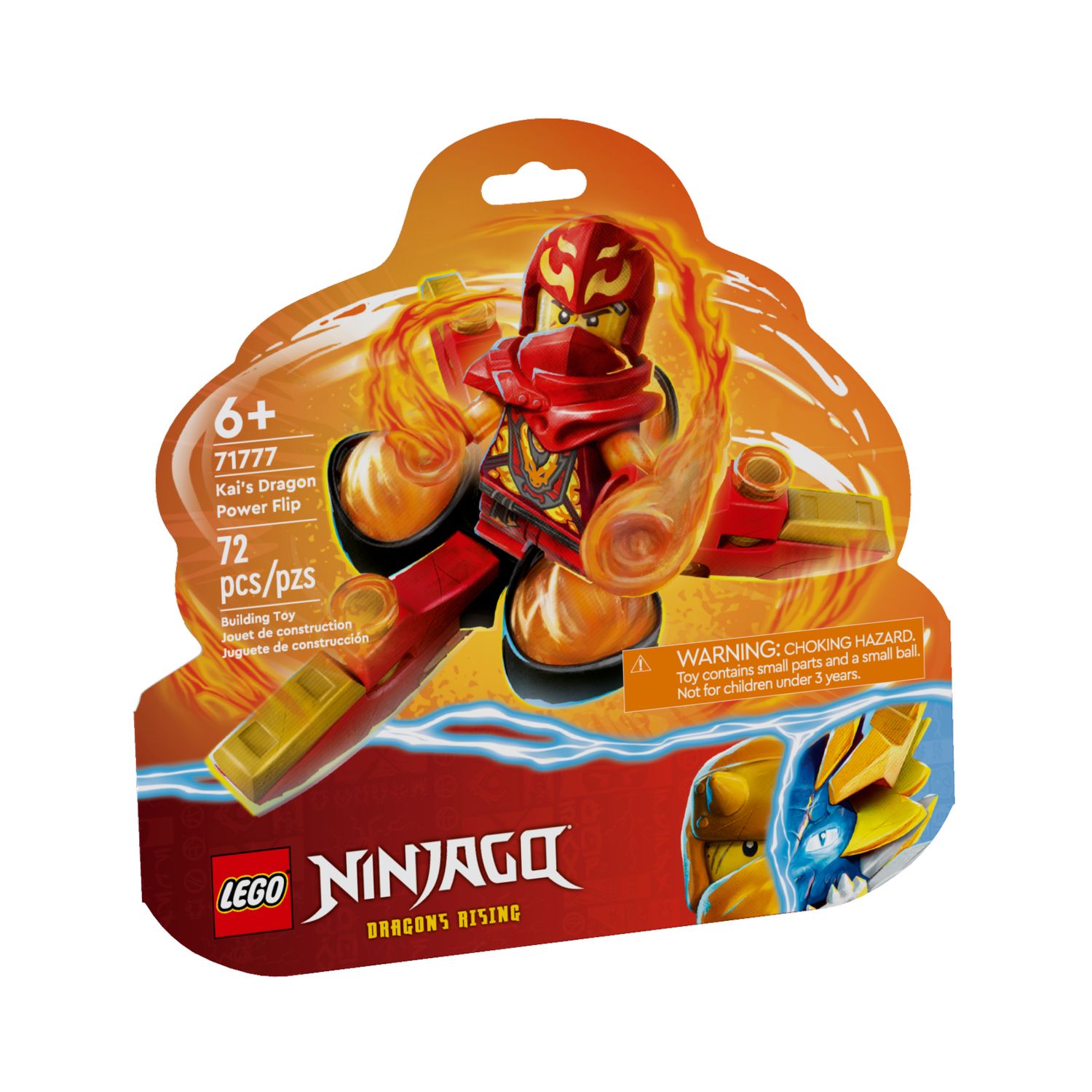 Конструктор LEGO Ninjago Kais Dragon Power Spinjitzu Flip 71777 - фото 1