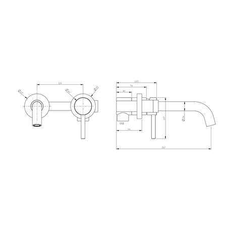 Смеситель для раковины Milacio MCU 552 GD золото