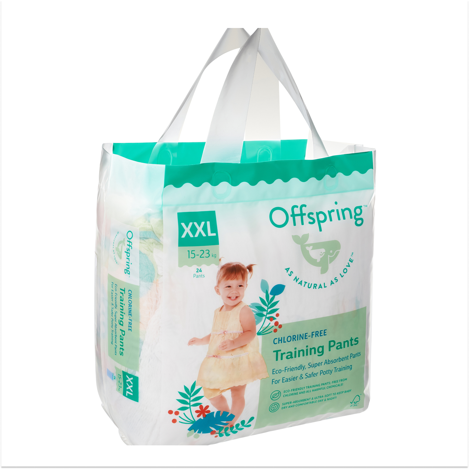 Трусики-подгузники Offspring XXL 15-23 кг 24 шт расцветка Лес - фото 3