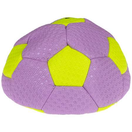 Мяч футбольный 1TOY размер 5 сиреневый с желтым