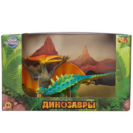 Игровой набор ABTOYS Юный натуралист Динозавры Кентозавр против Птеродактиля