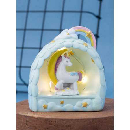 Ночник iLikeGift Unicorn ball blue