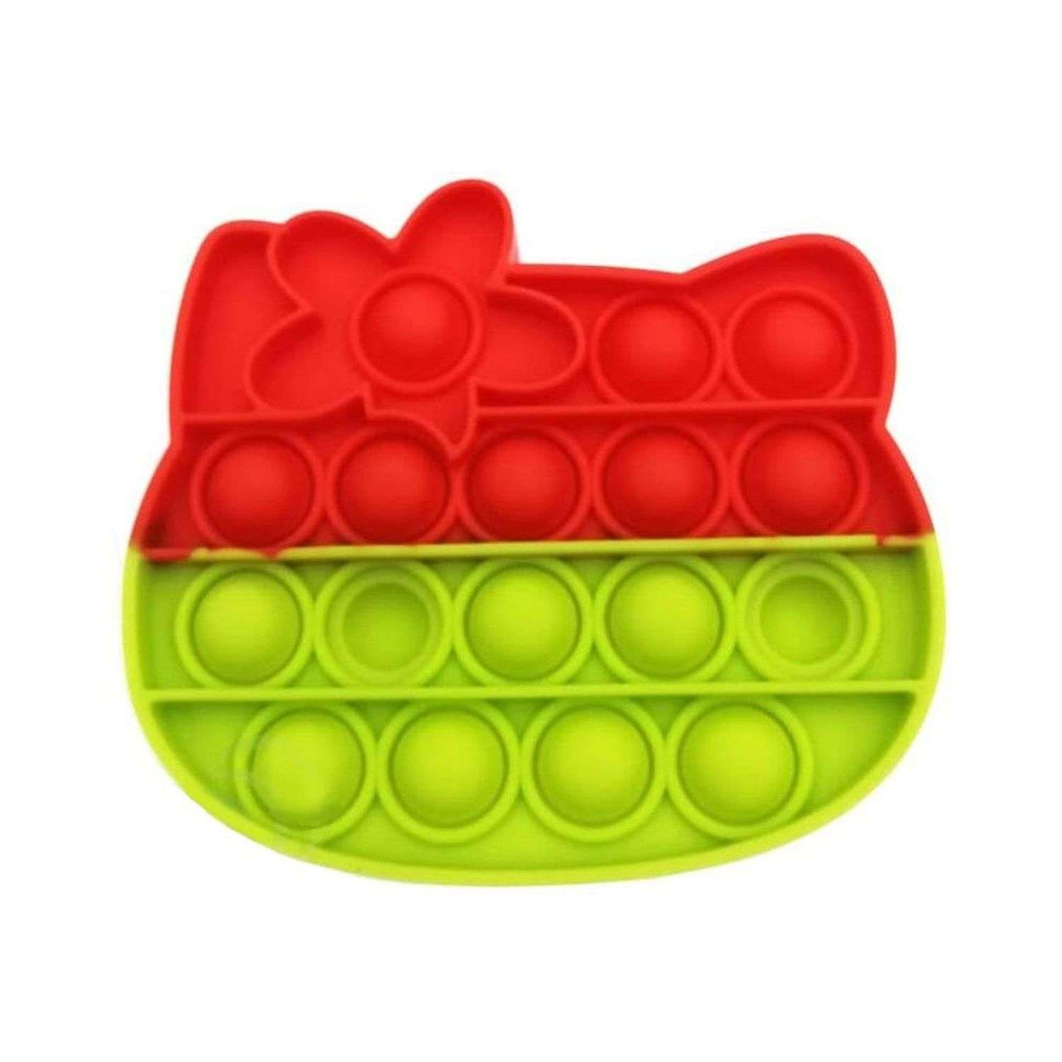 Игрушка-антистресс Uniglodis вечная пупырка Hello Kitty Красно-зелёный - фото 1