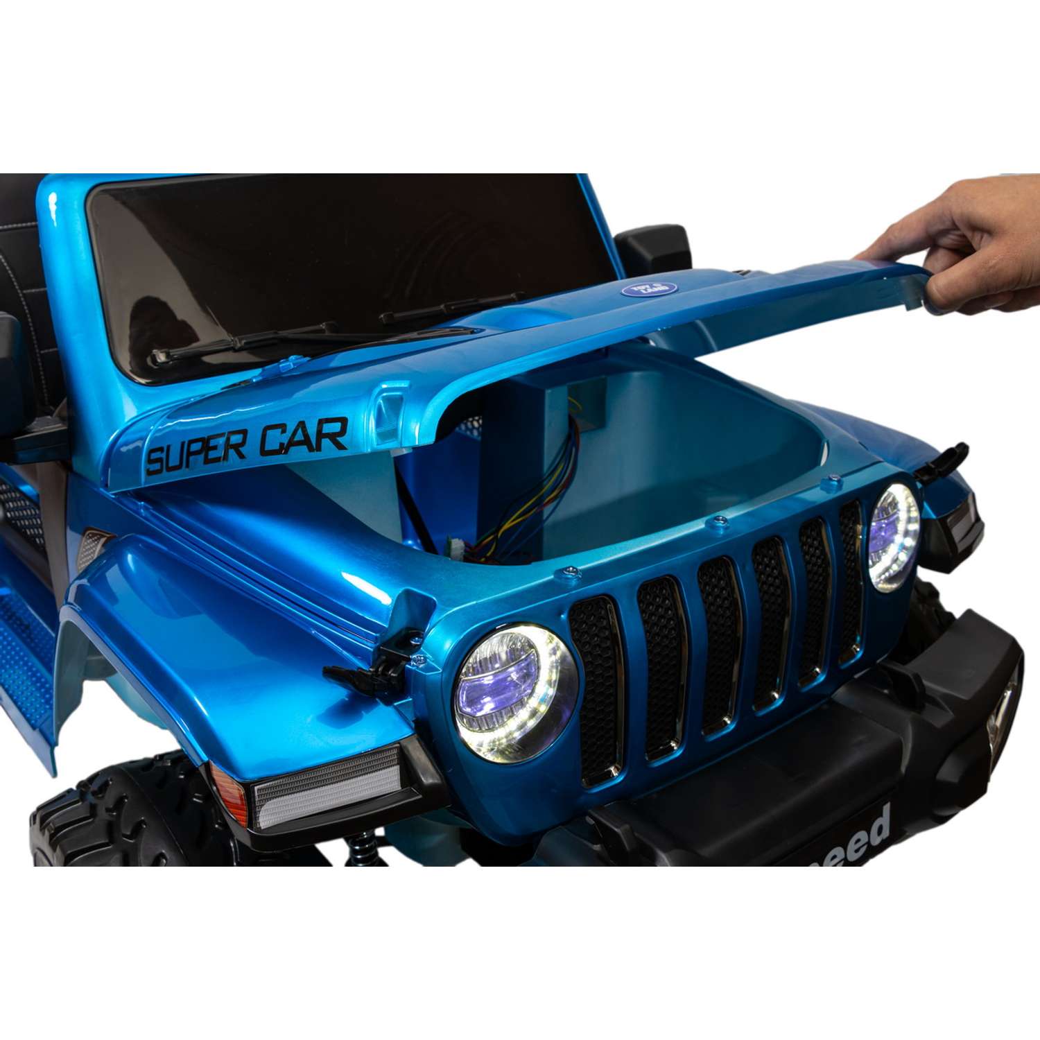 Электромобиль TOYLAND Джип Jeep Rubicon 5016 синий - фото 3