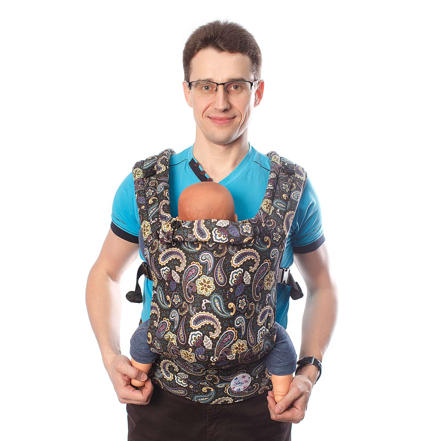 Эрго-рюкзак SlingMe Лён с 4 месяцев без намотки от 7 до 20 кг Анкара - фото 1