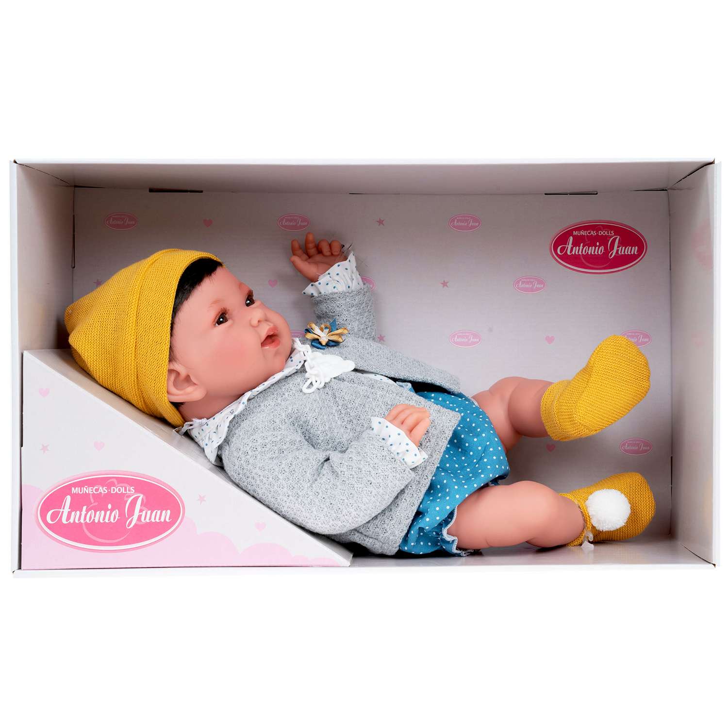 Кукла малышка Antonio Juan Реборн Елена в желтом 40 см мягконабивная 3305 - фото 9