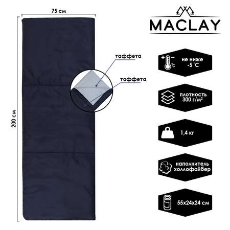 Спальник-одеяло Maclay 200 х 75 см до -5 °С