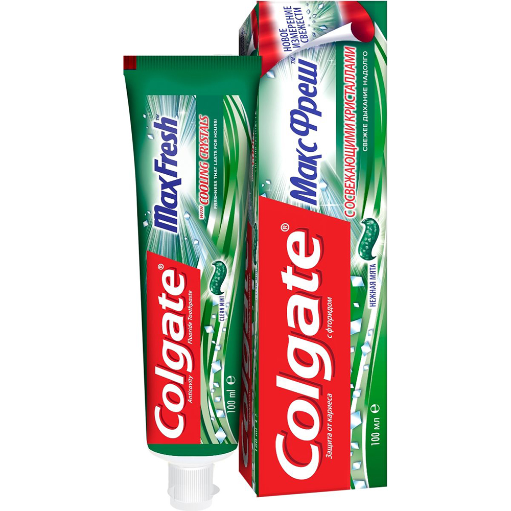 Зубная паста Colgate Max Fresh Нежная мята туба 100мл - фото 1