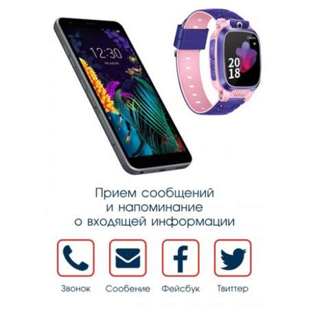 Фитнес-браслет BandRate Smart ABRSY7979BLP с sim-картой и шагомером