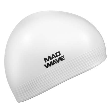 Шапочка для плавания латексная Mad Wave Solid Soft M0565 02 0 02W белая