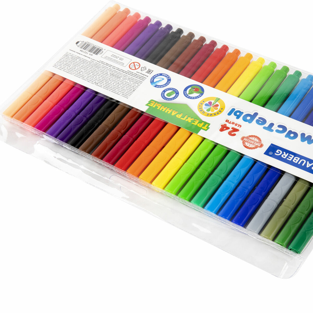 Фломастеры Brauberg для рисования для детей набор трехгранные 24 цвета - фото 4