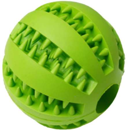 Игрушка для собак Homepet Silver Series Мяч для чистки зубов каучук 7см Зеленый