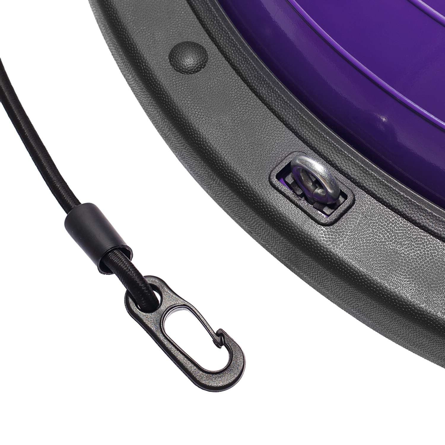 Балансировочная полусфера BOSU STRONG BODY PROFI в комплекте со съемными эспандерами фиолетовая - фото 9