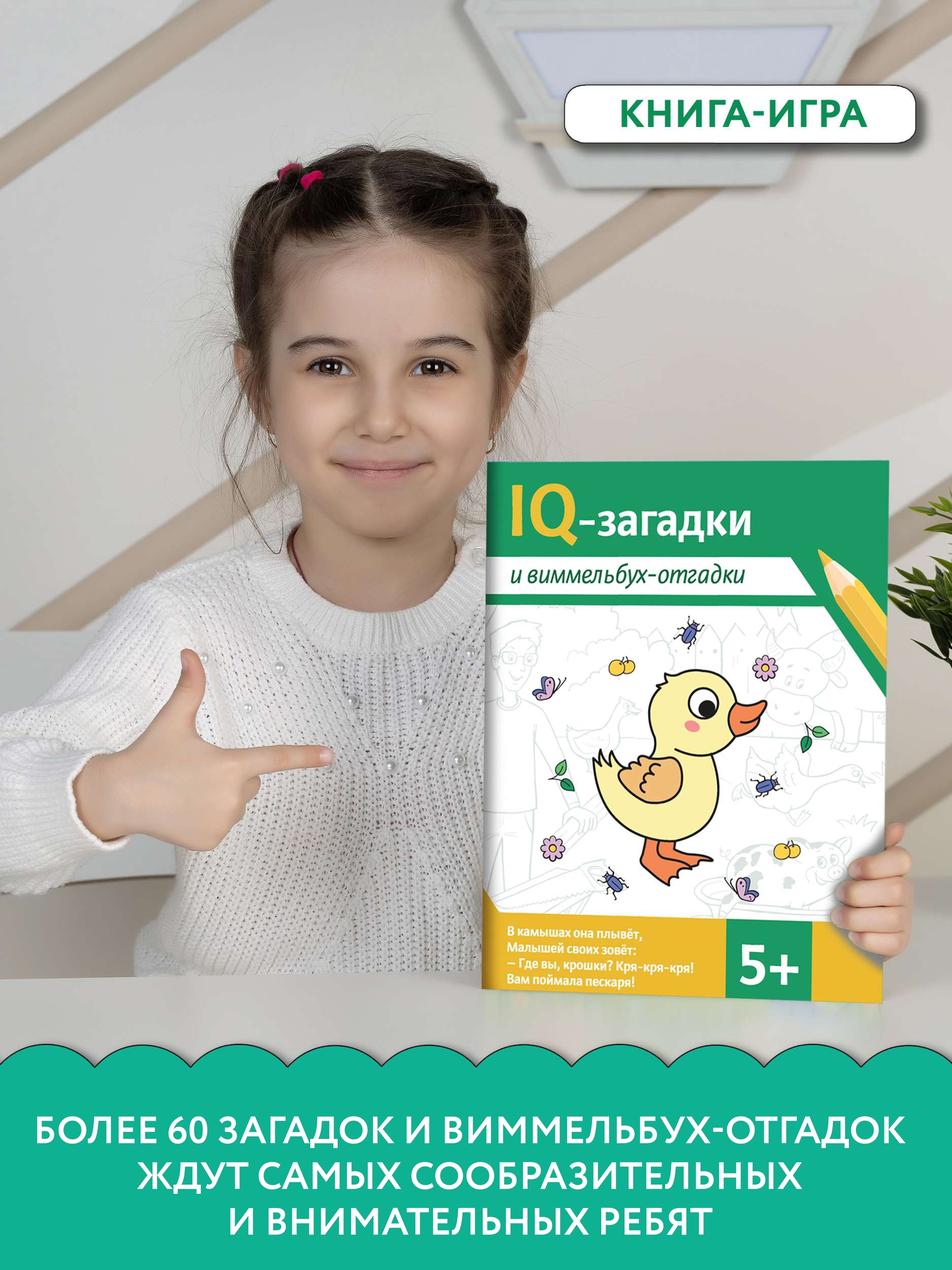 Книга ТД Феникс IQ-загадки и виммельбух-отгадки: 5+ - фото 3