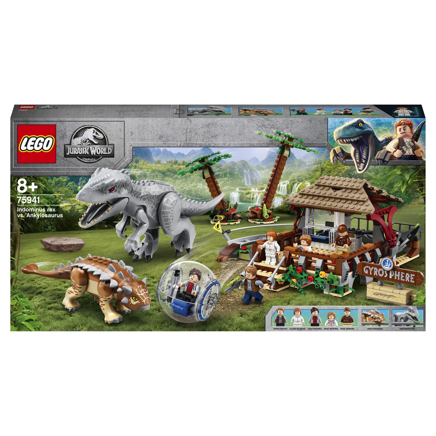 Конструктор LEGO Jurassic World Индоминус-рекс против анкилозавра 75941  купить по цене 5999 ₽ в интернет-магазине Детский мир