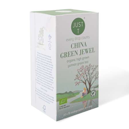 Чай зеленый JUST T высокогорный органический пакетированный Юньнань 20 пакетиков
