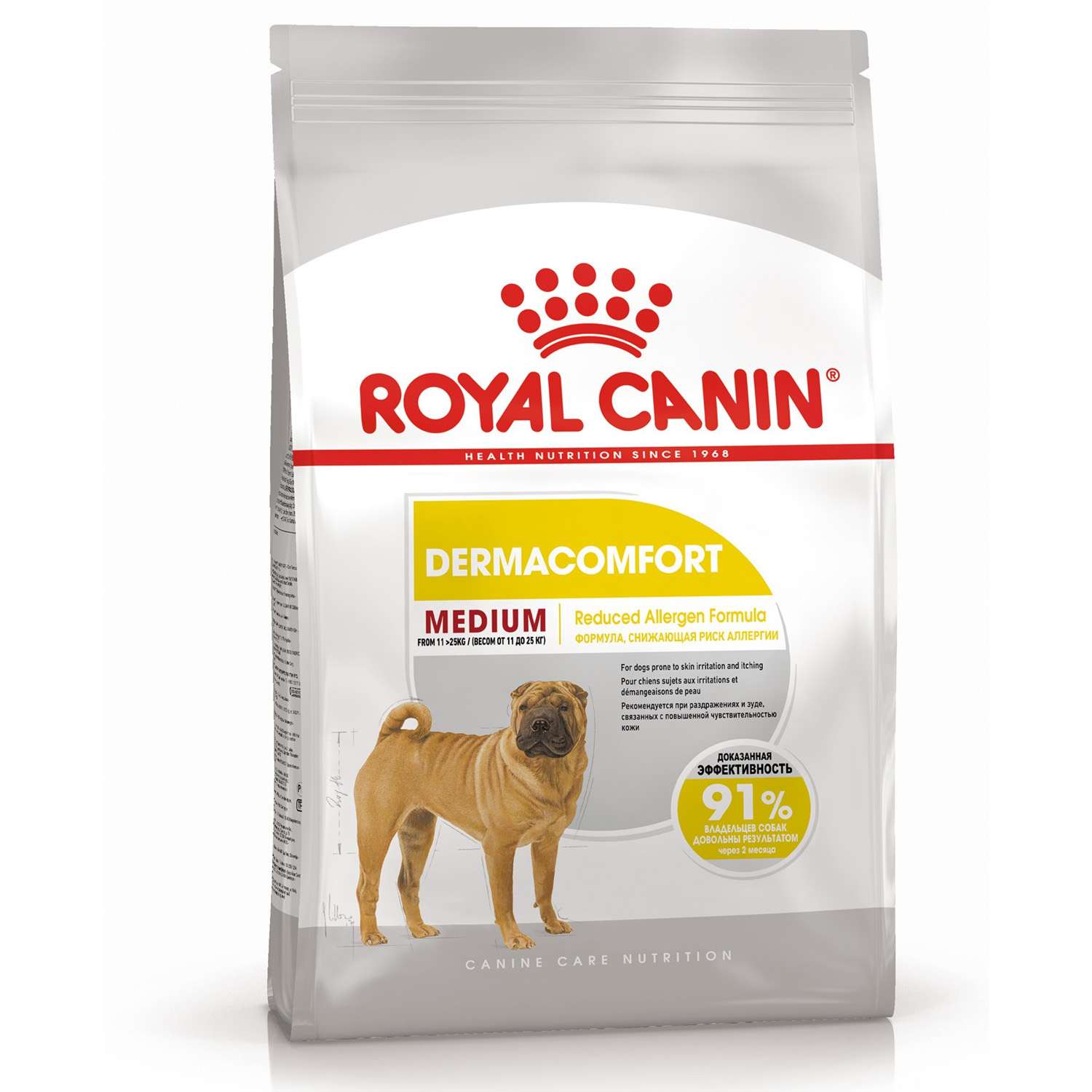 Корм для собак ROYAL CANIN Medium Dermacomfort средних пород склонных к кожным раздражениям и зуду 10кг - фото 2