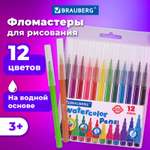 Фломастеры Brauberg Premium 12 цветов Классические