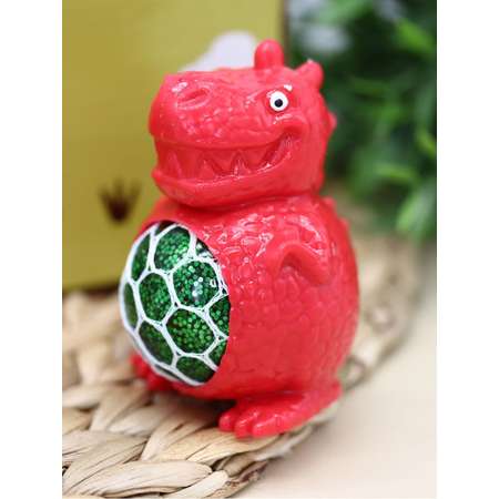 Мялка-антистресс iLikeGift Dino metallic red