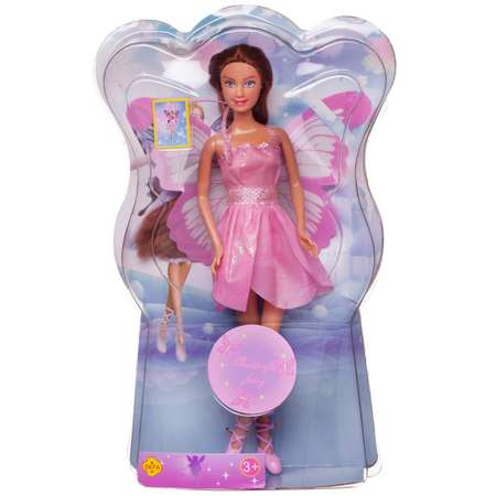 Кукла ABTOYS Фея с крыльями в розовом платье
