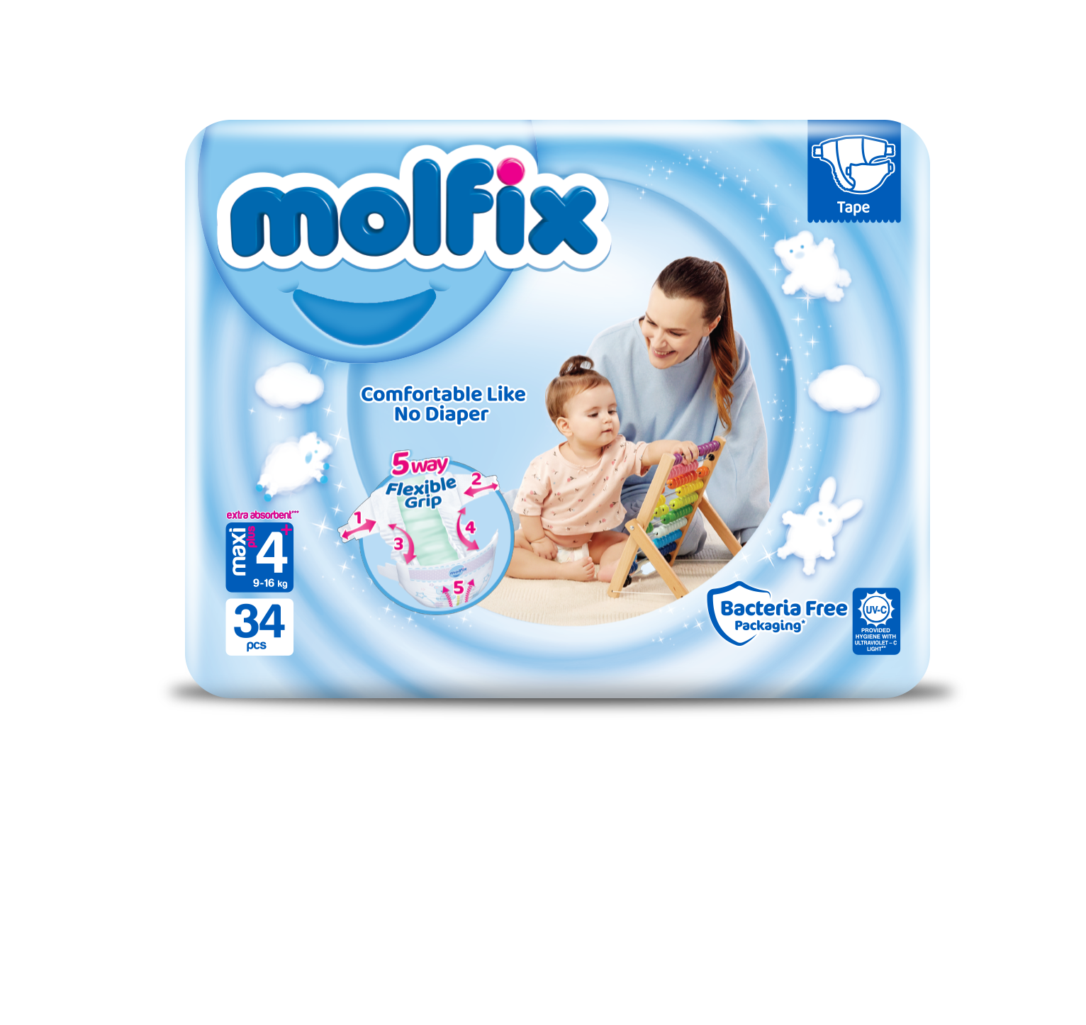 Подгузники Molfix детские 3D Мaxi Plus 9-16 кг 34 шт - фото 4