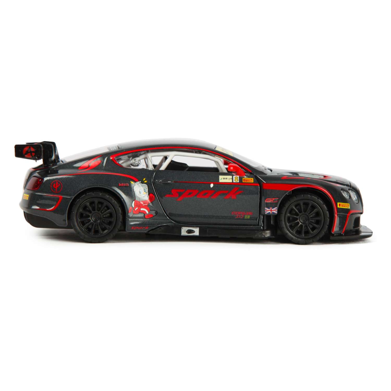 Машинка Mobicaro 1:32 Bentley Continental GT3 Серая 68353C 68353C - фото 3