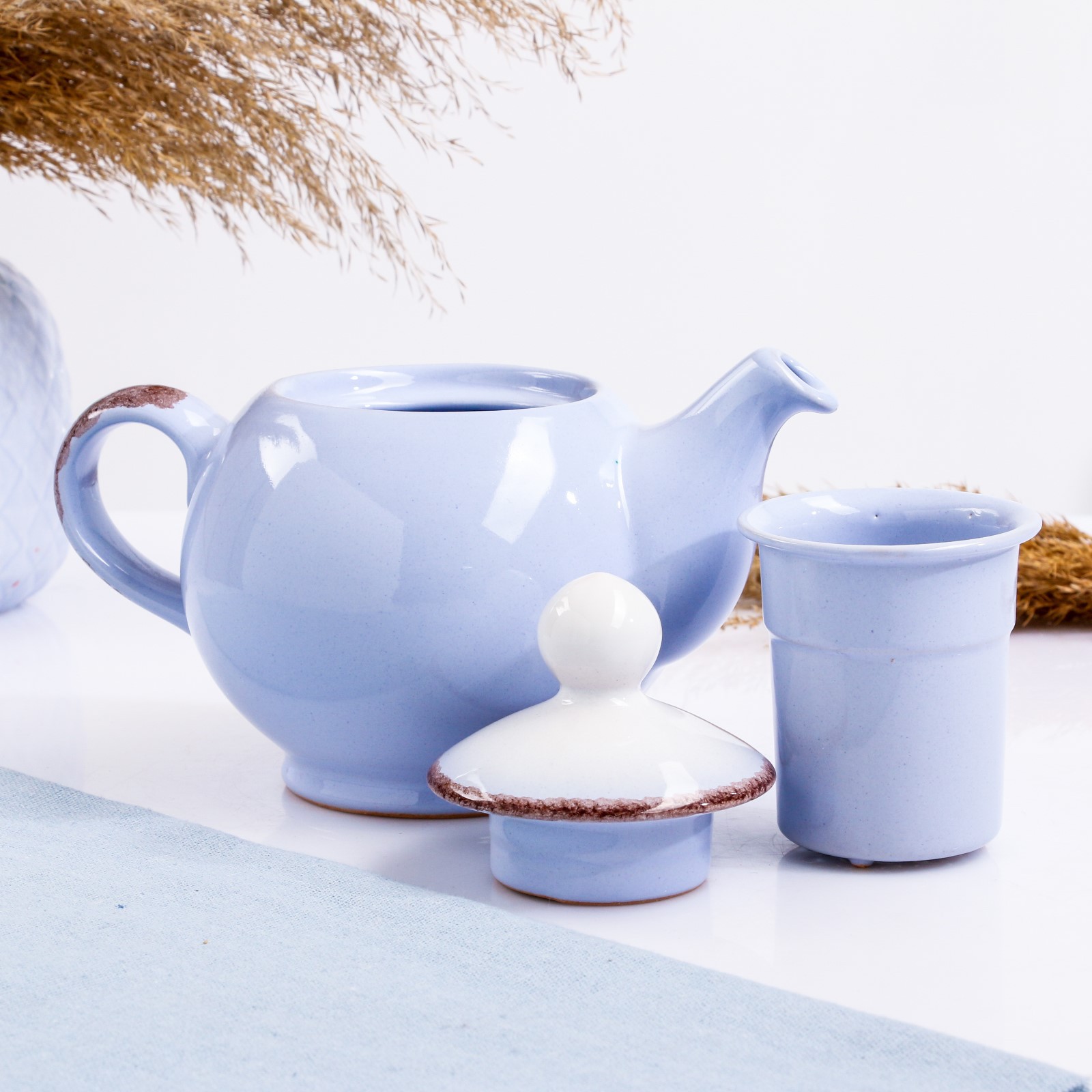 Заварочный чайник Sima-Land голубой 0.5л - фото 3