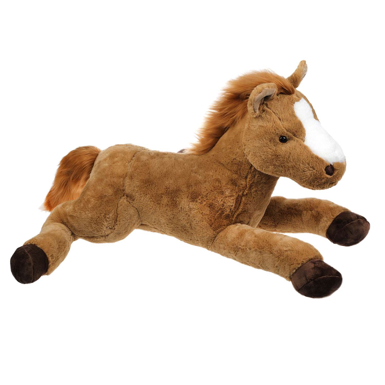 Мягкая игрушка - лошадка с желтым одеялом, 20 см, бежевый, полиэстер (D1228319-1)