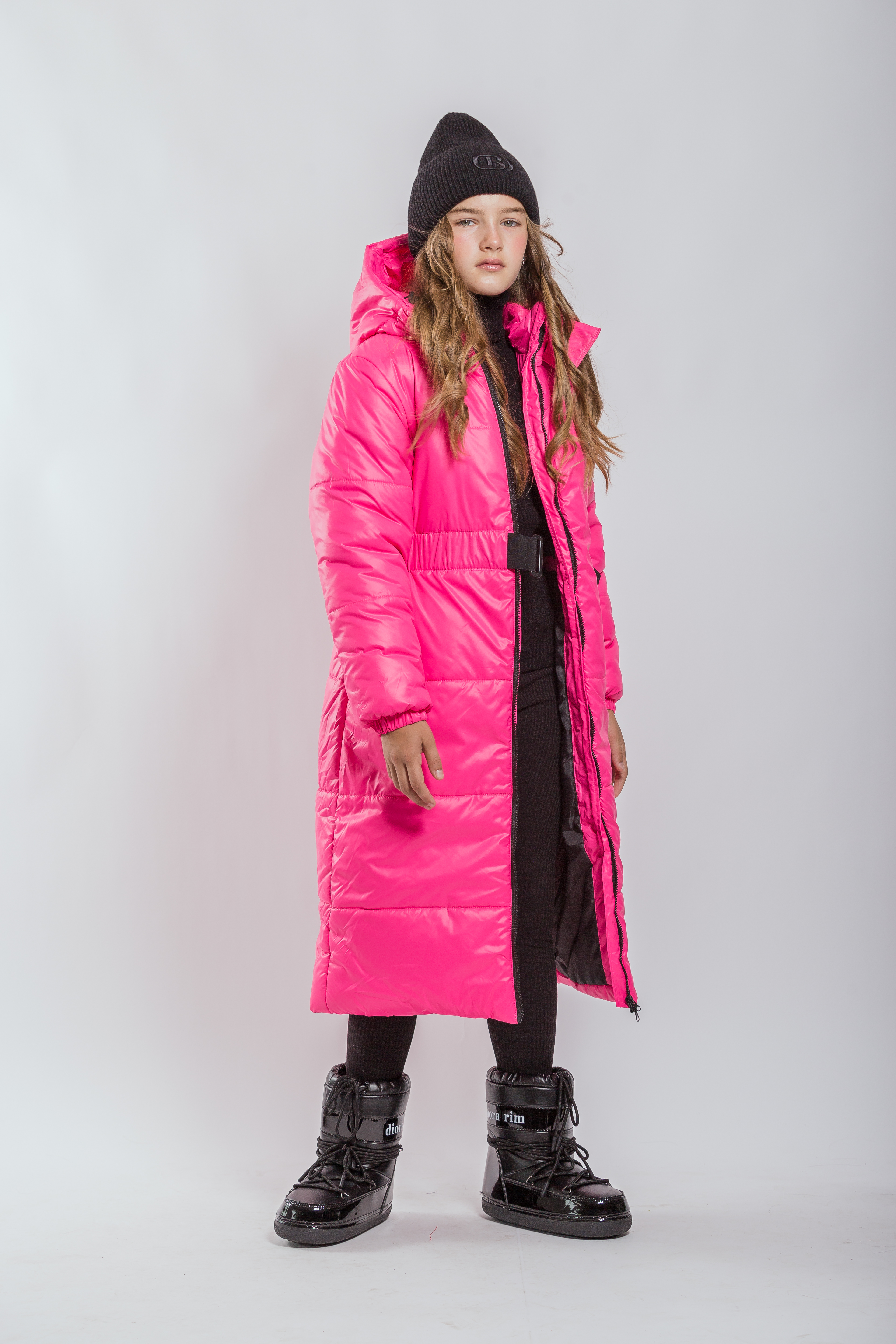 Пальто Orso Bianco OB40992-02_ярк.розовый - фото 4