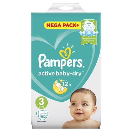 Подгузники Pampers Active Baby-Dry 3 6-10кг 152шт