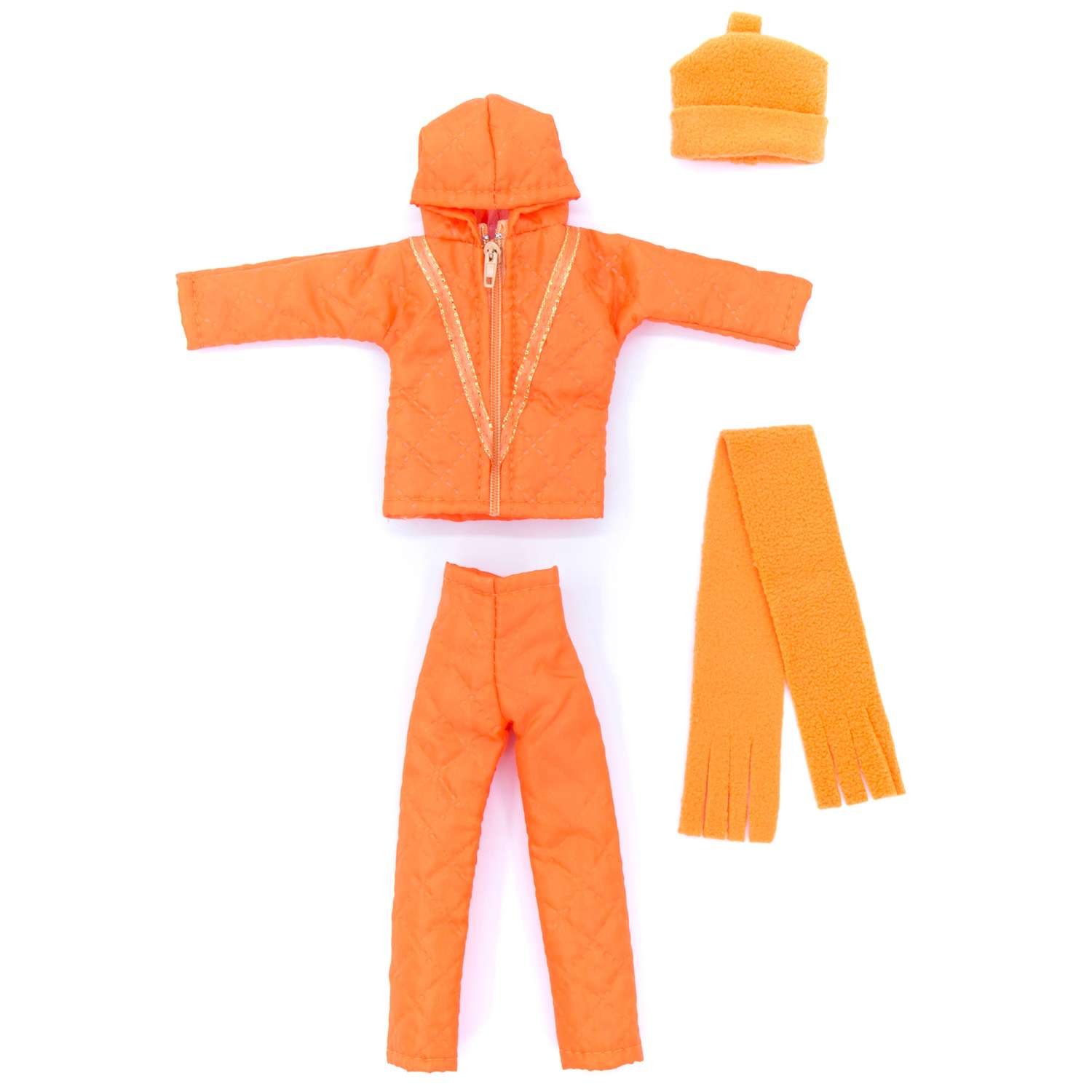 Комплект одежды Модница для куклы 29 см из синтепона 1404 оранжевый 1404оранжевый - фото 3