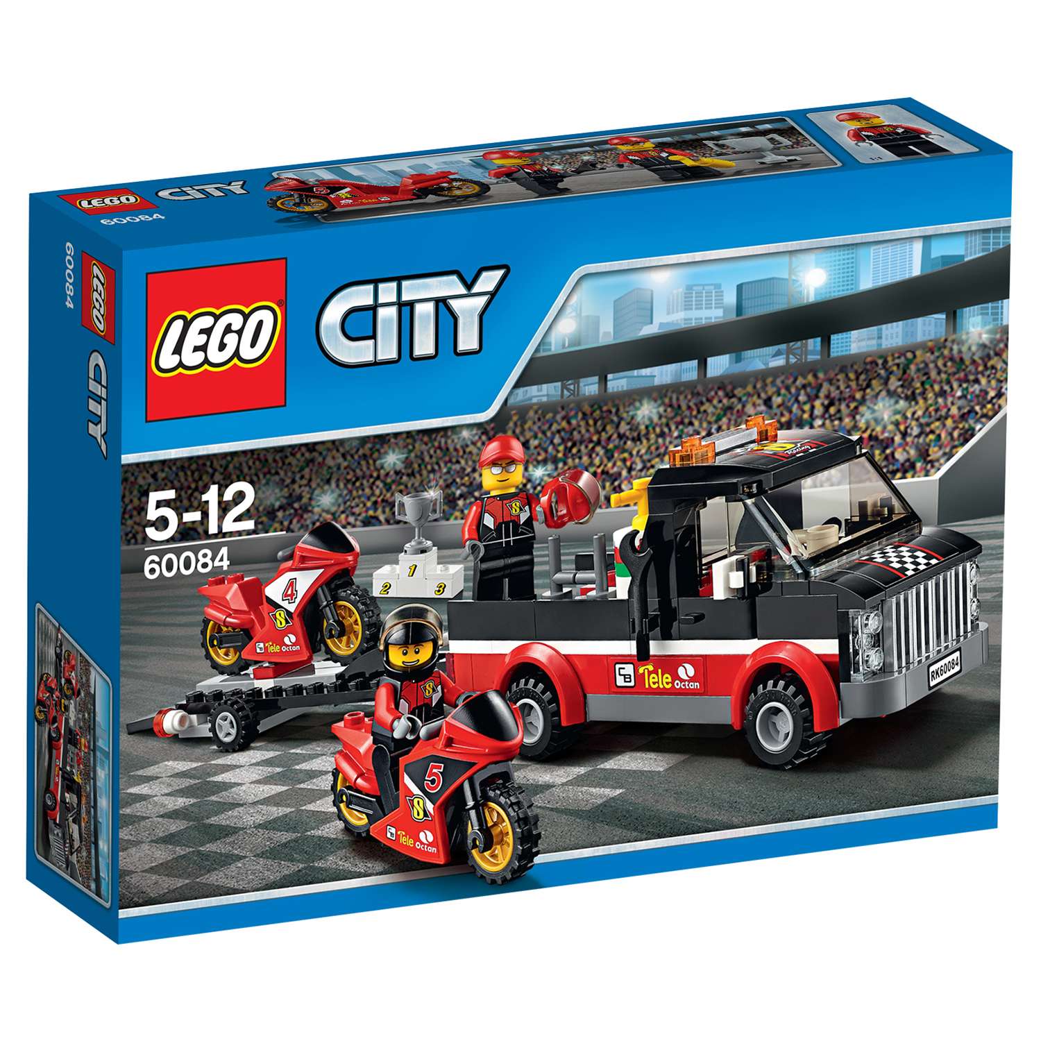 Конструктор LEGO City Great Vehicles Перевозчик гоночных мотоциклов (60084) - фото 2
