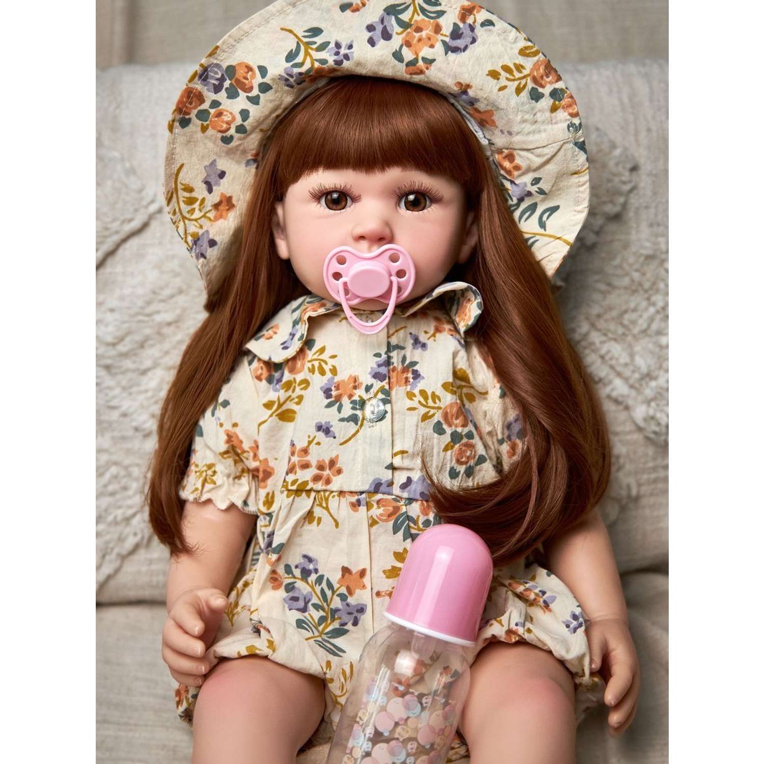Кукла Реборн Soul Sister виниловая с мягким телом с комплектом одежды и пустышкой пупс для ребенка 60 см 172999350 - фото 9