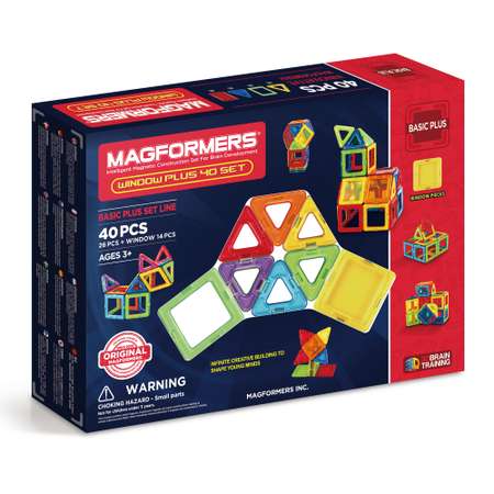 Конструктор магнитный Magformers Basic Window Plus 40 Set