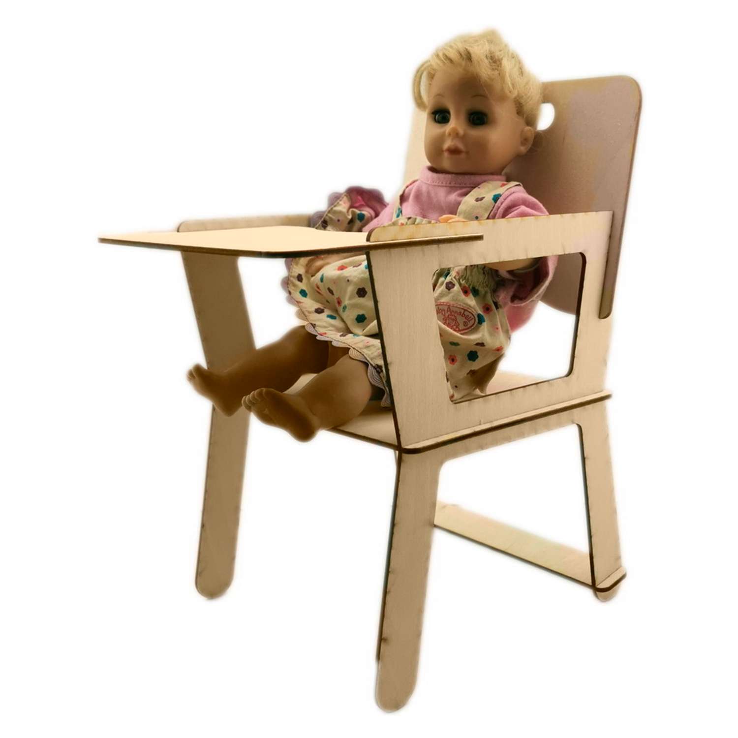 Деревянный стульчик Amazwood для кормления кукол AW1004 - фото 3